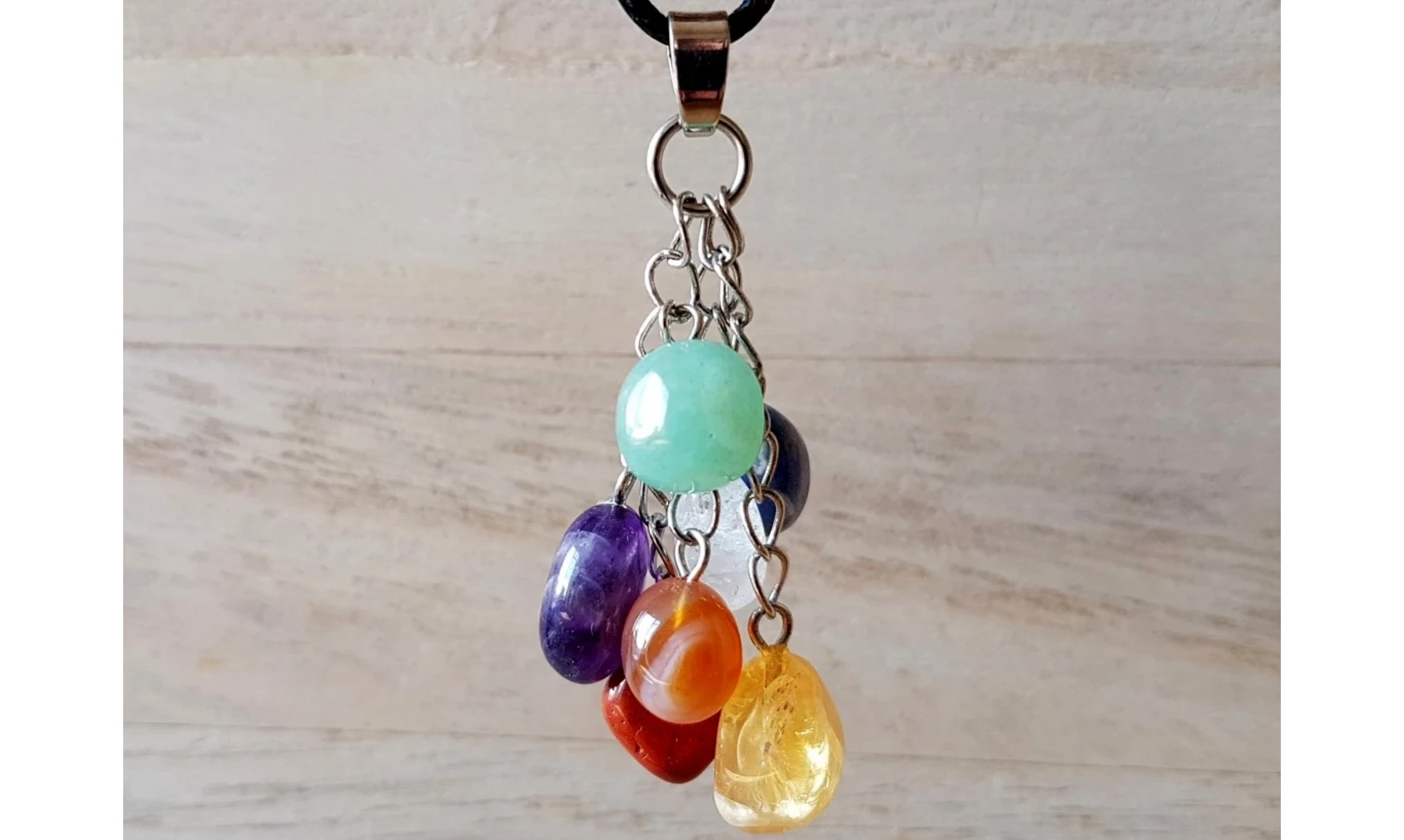 7 Chakras Pendentif 7 pierres