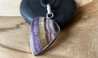 Rainbow Fluorite & 925 Silver plated