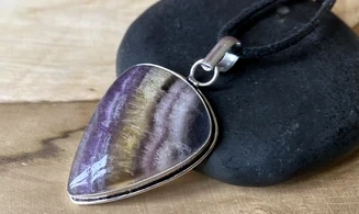 Fluorine multicolore pendentif & Argent