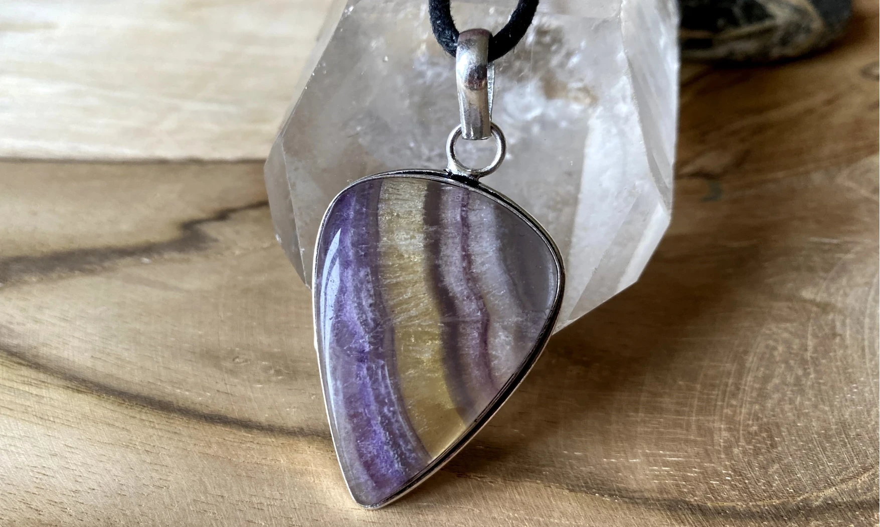 Fluorine multicolore pendentif & Argent
