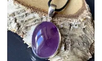 Amethyst & 925 Silver plated pendant