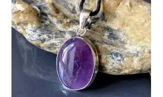Amethyst & 925 Silver plated pendant
