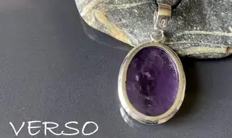 Amethyst & 925 Silver plated pendant