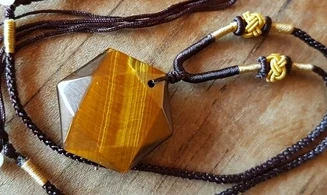 Tiger Eye Hexagon Necklace