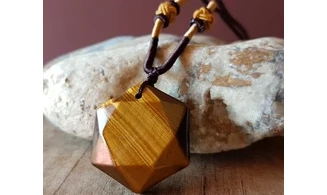 Tiger Eye Hexagon Necklace