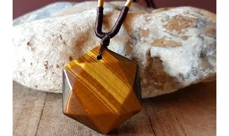 Tiger Eye Hexagon Necklace