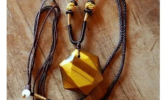 Tiger Eye Hexagon Necklace