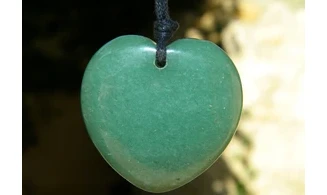 Aventurine verte Coeur pierre pendentif