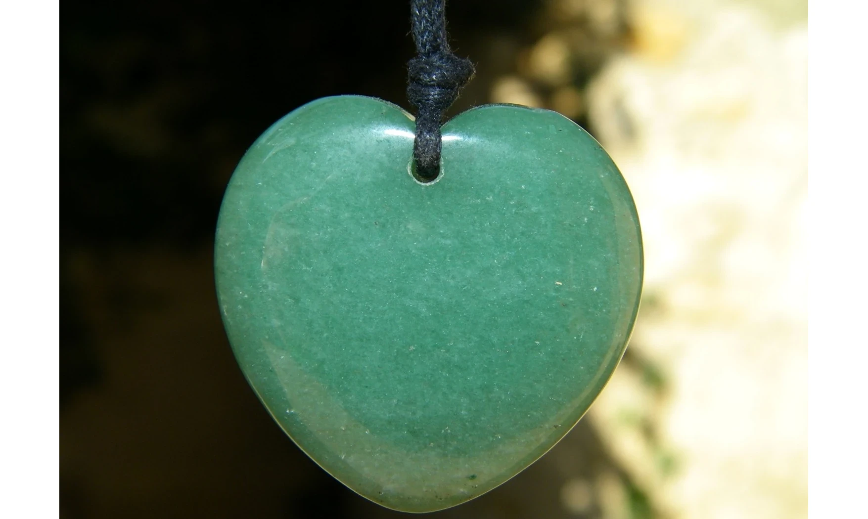 Aventurine verte Coeur pierre pendentif