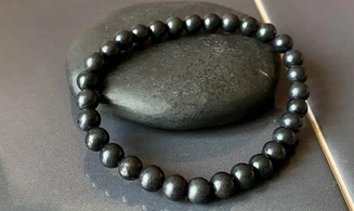 Shungite Round beads bracelet