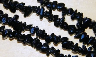 Onyx noir pierres Baroques collier