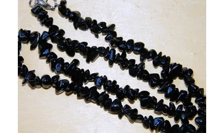 Onyx noir pierres Baroques collier