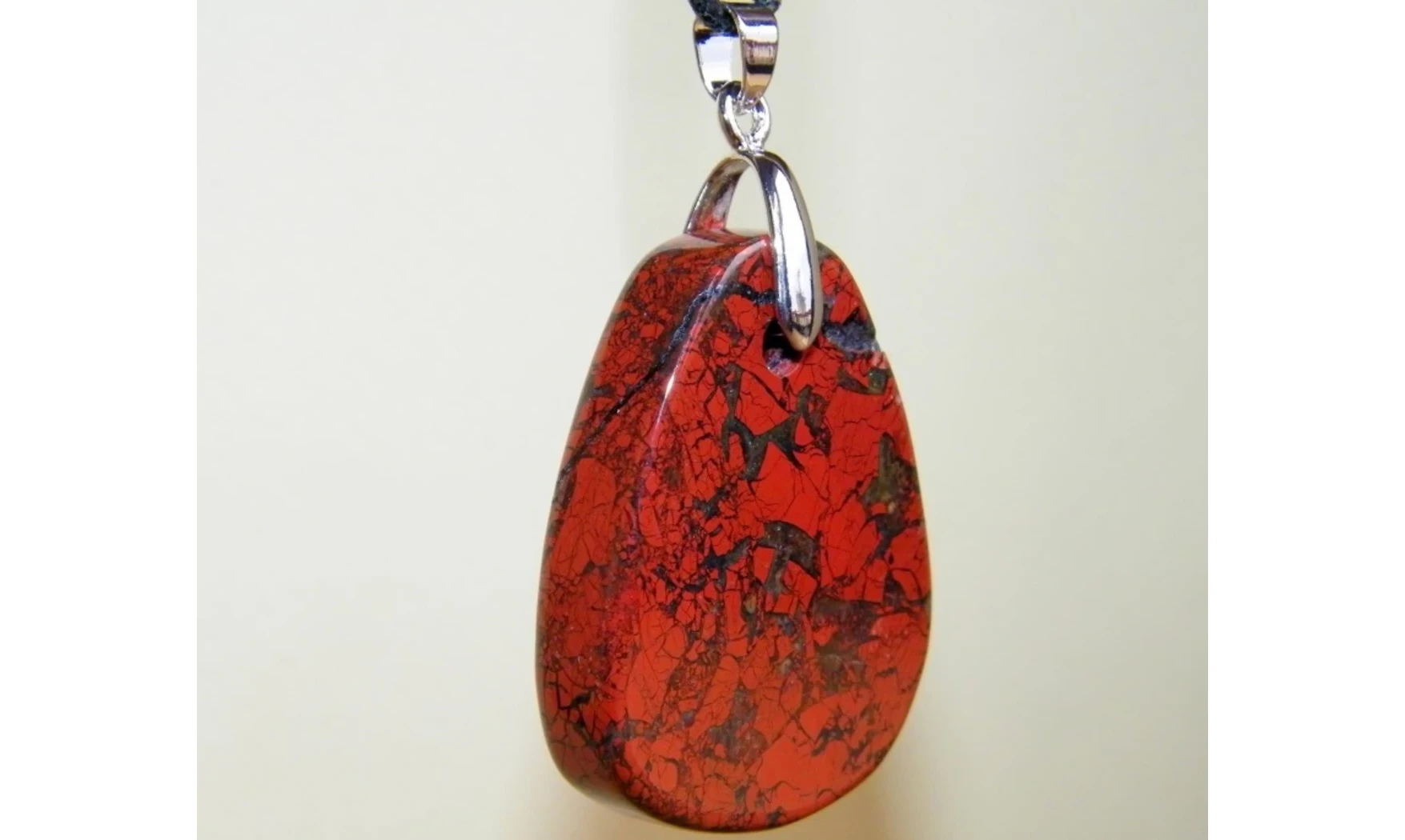Jaspe Breschia Galet pierre pendentif