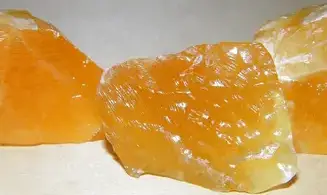 Calcite orange Pierre Brute