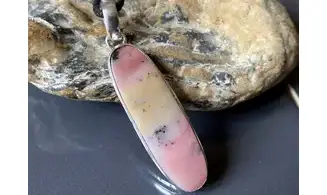 Pink Opal & 925 Silver plated