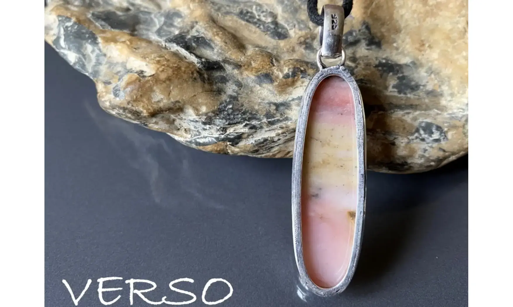 Pink Opal & 925 Silver plated