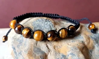 Oeil de Tigre Shamballa Bracelet pierres