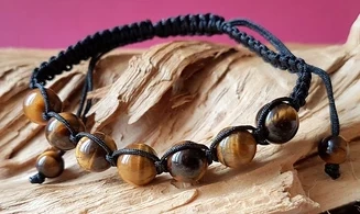 Oeil de Tigre Shamballa Bracelet pierres