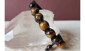 Oeil de Tigre Shamballa Bracelet pierres