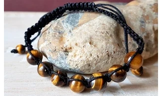 Oeil de Tigre Shamballa Bracelet pierres