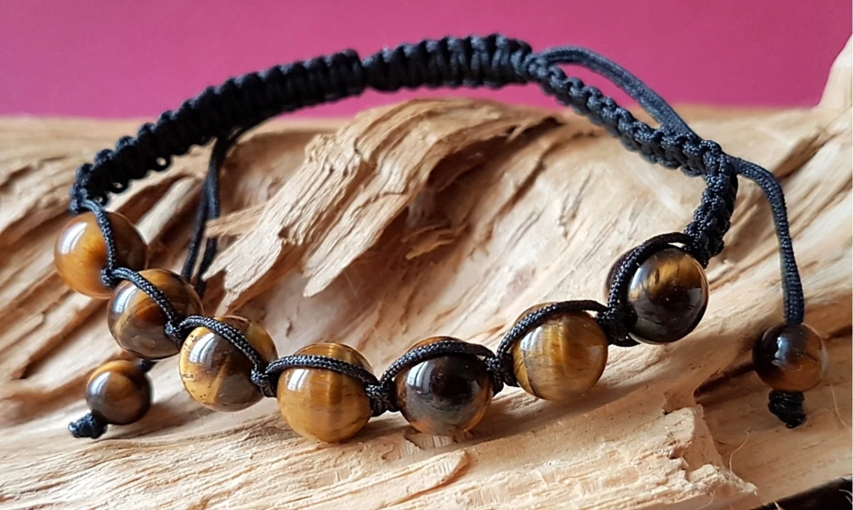 Oeil de Tigre Shamballa Bracelet pierres