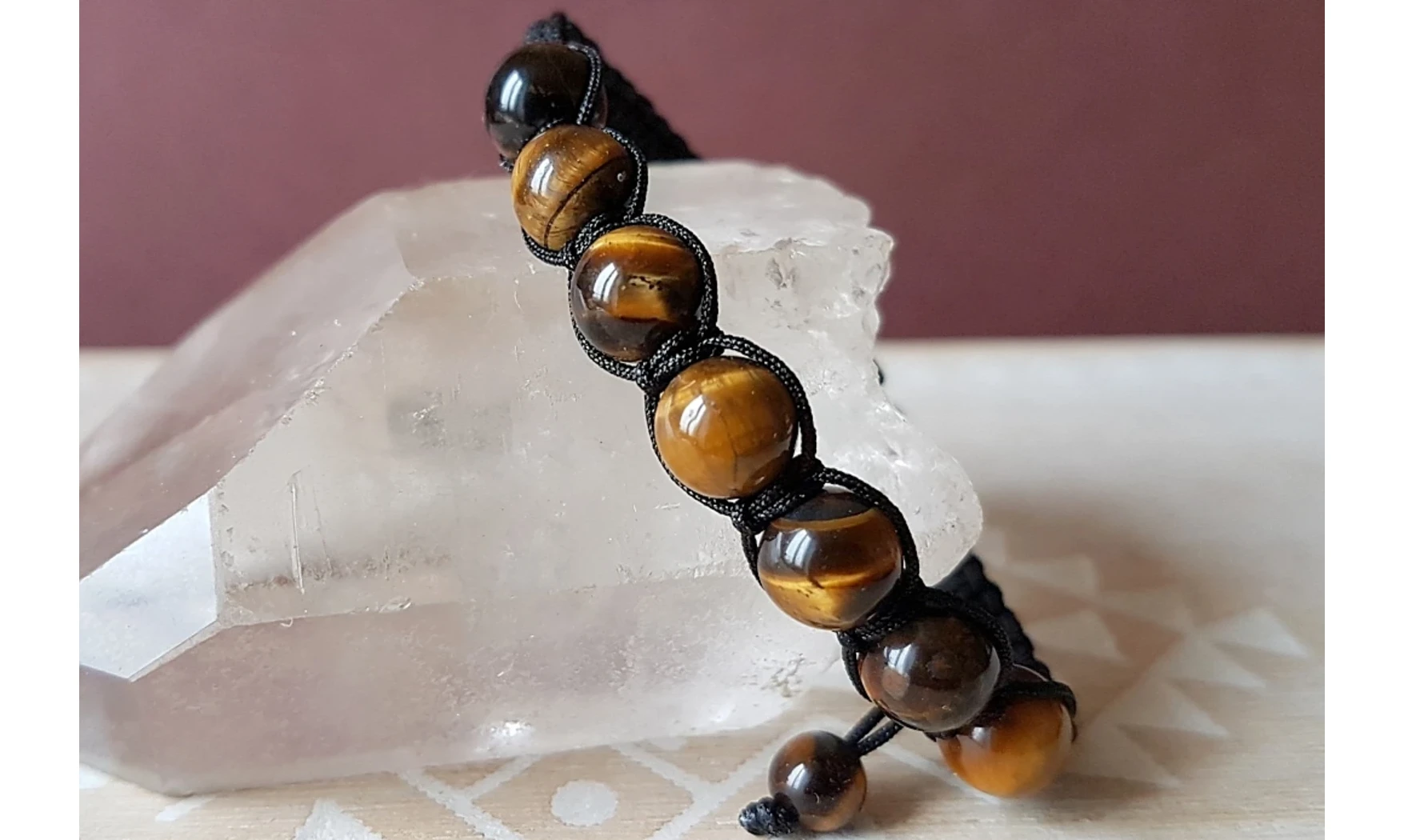 Oeil de Tigre Shamballa Bracelet pierres
