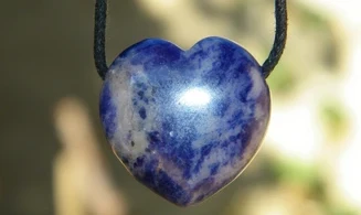 Coeur Sodalite pierre pendentif