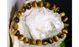 Oeil de Tigre pierres Boules bracelet