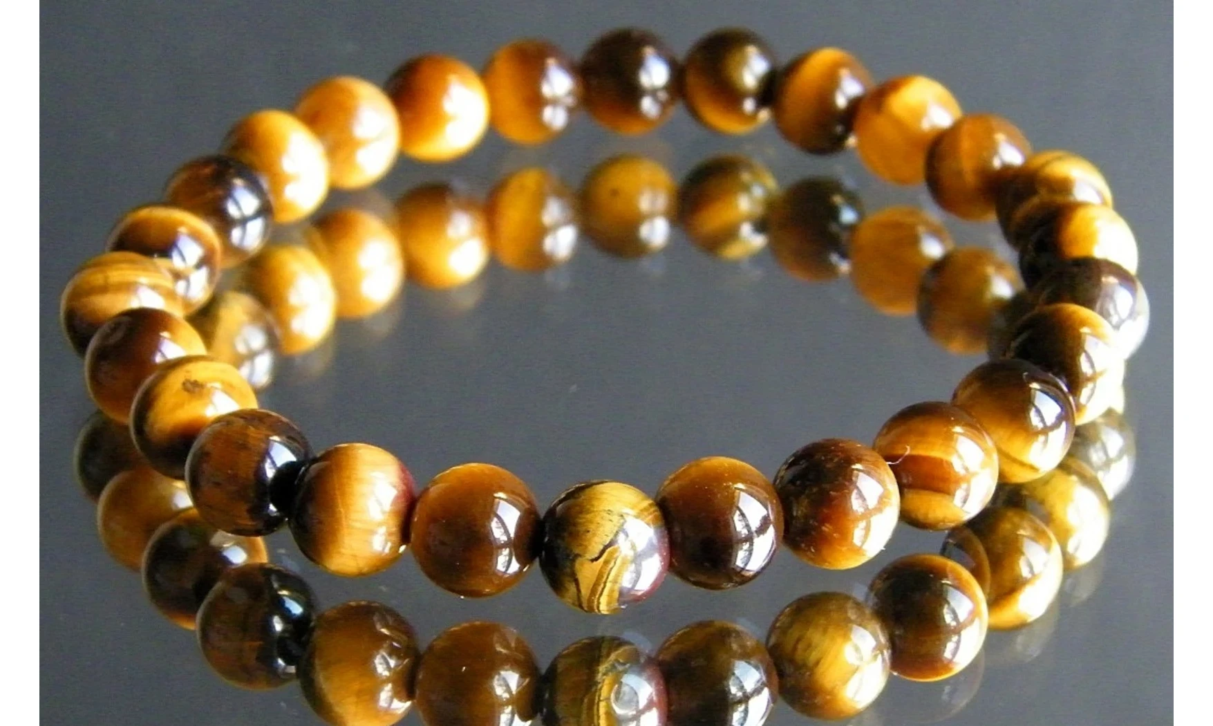 Oeil de Tigre pierres Boules bracelet