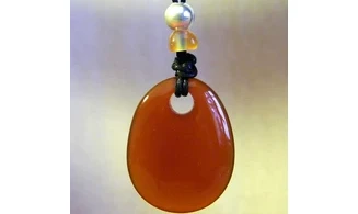 Cornaline Galet pierre pendentif