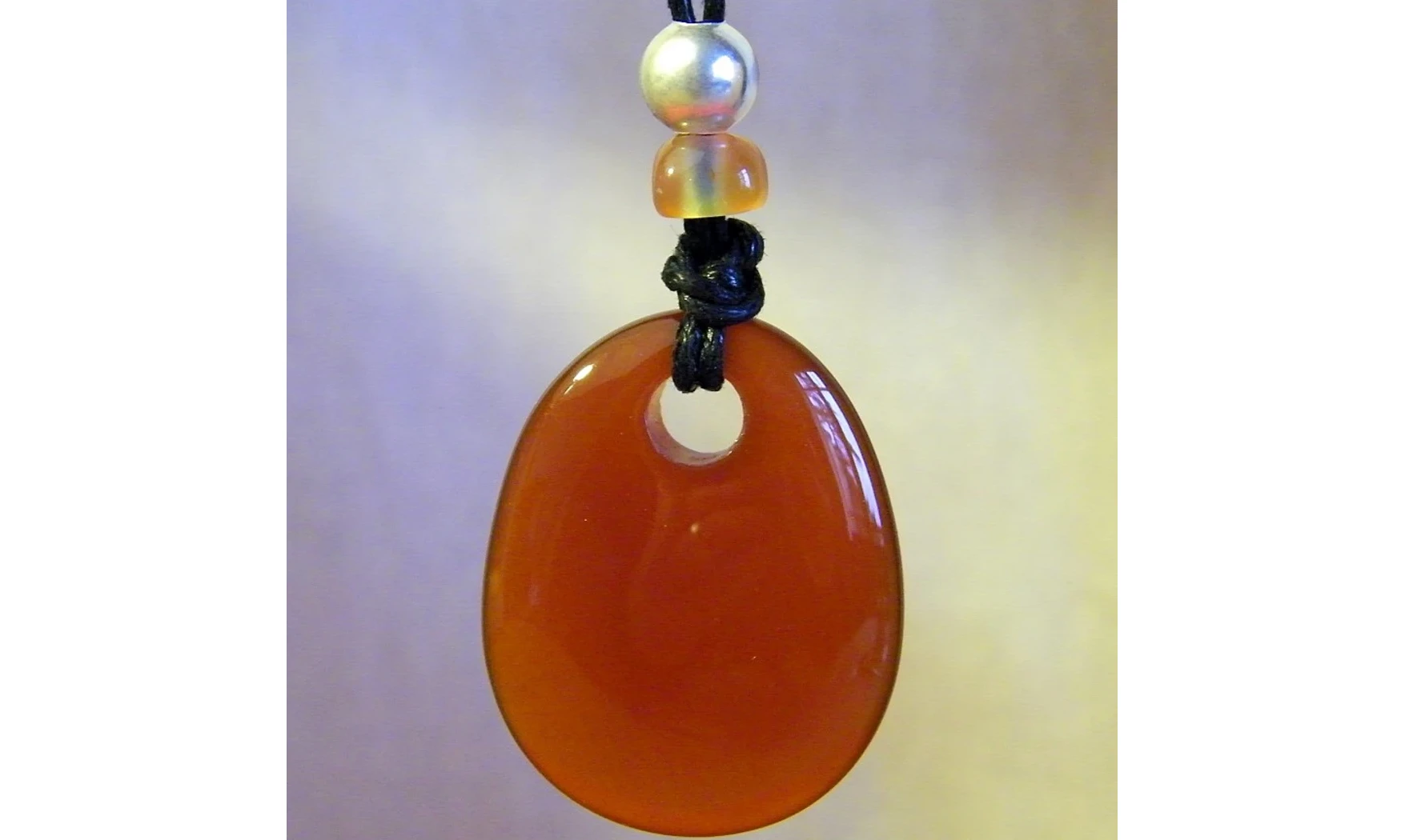 Cornaline Galet pierre pendentif