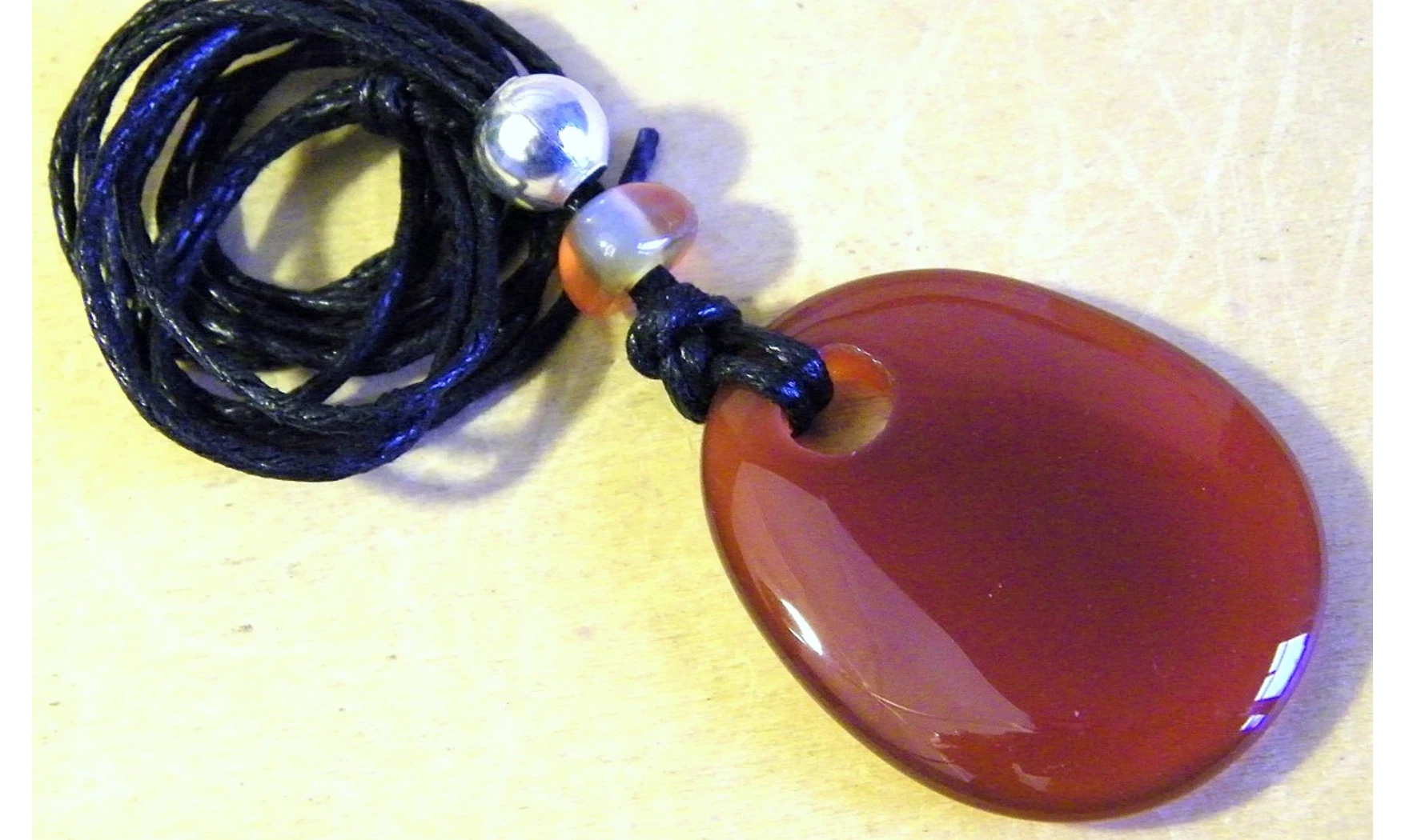 Cornaline Galet pierre pendentif