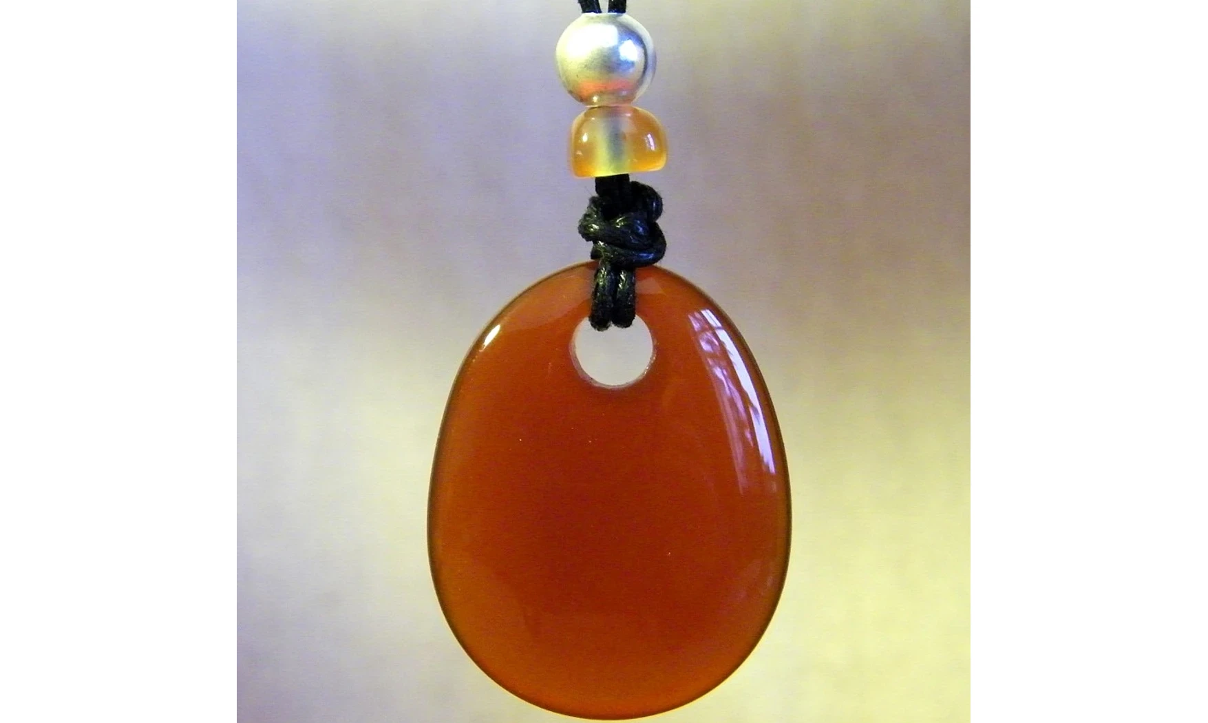 Cornaline Galet pierre pendentif