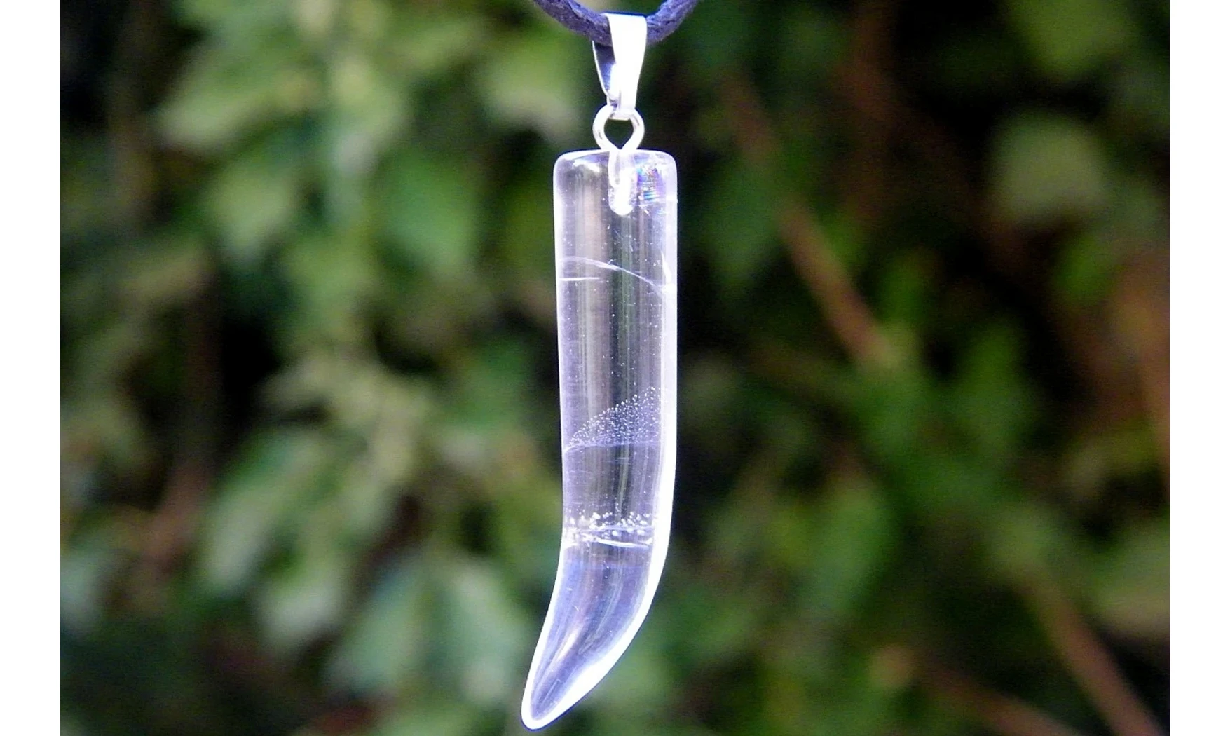 Cristal de roche Piment pierre pendentif
