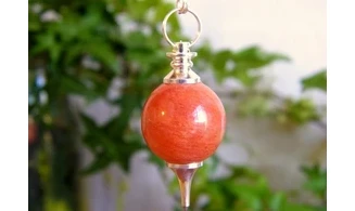 Cornaline pierre pendule sphère