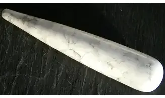Howlite White (Magnesite) Massage Wand