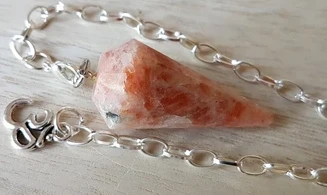 Sunstone faceted cone pendulum