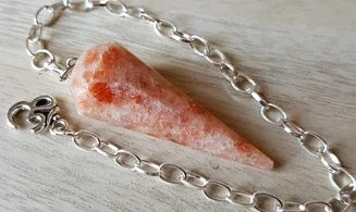 Sunstone faceted cone pendulum