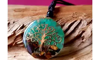 Oeil de Tigre Pendentif Orgonite