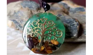 Oeil de Tigre Pendentif Orgonite