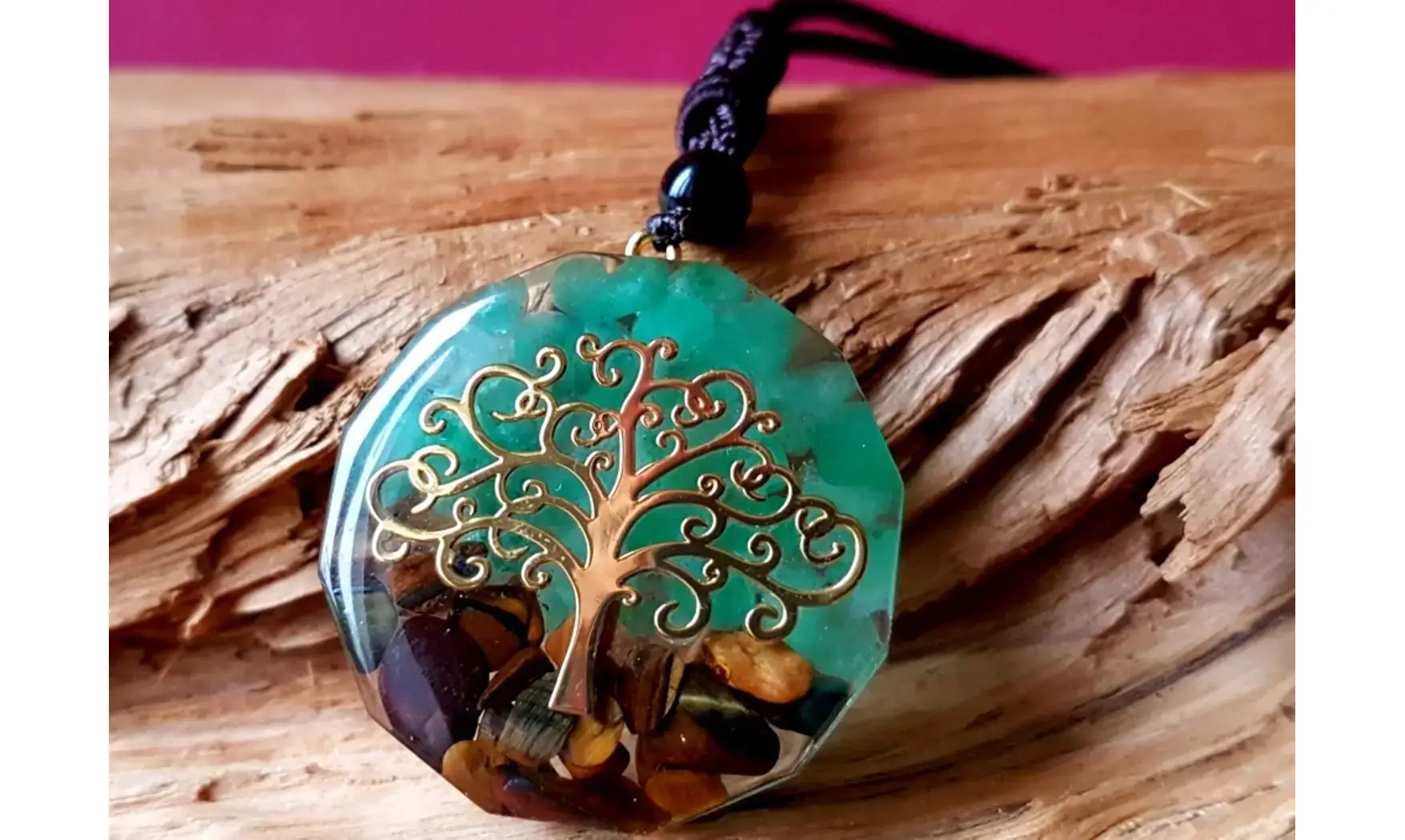 Oeil de Tigre Pendentif Orgonite