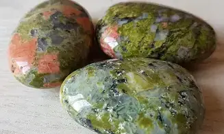 Unakite large tumbled stone