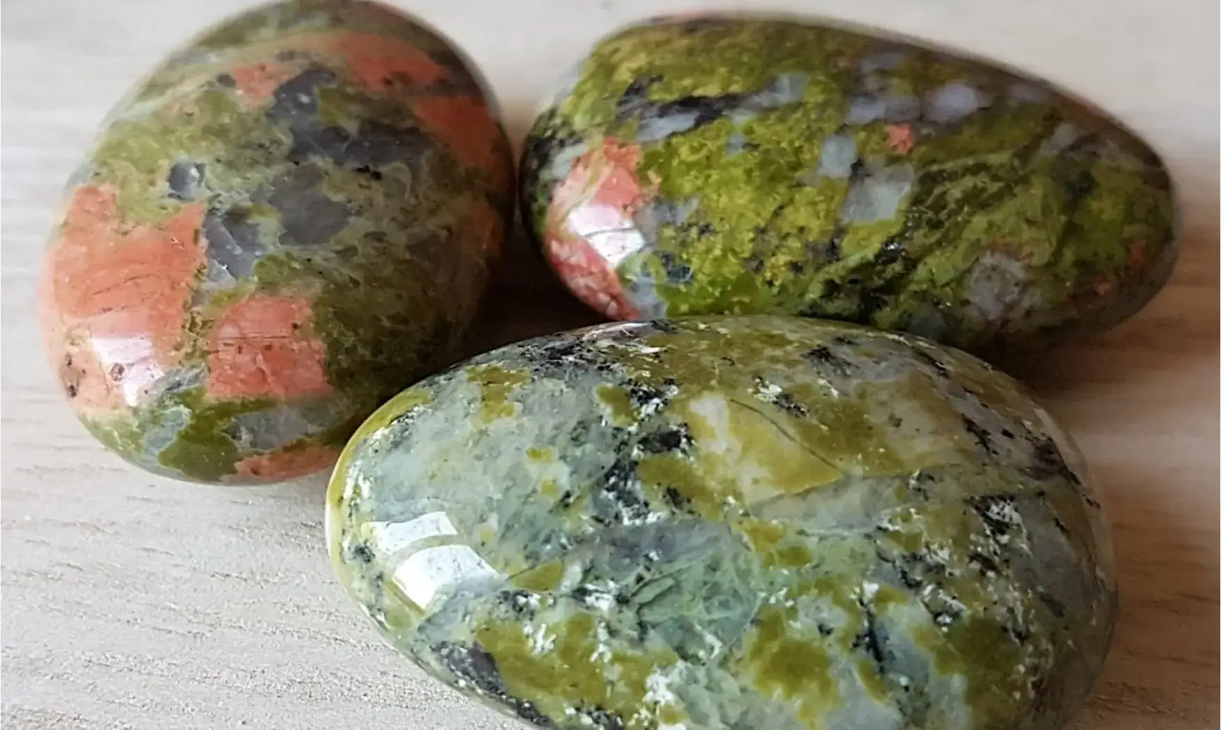 Unakite large tumbled stone
