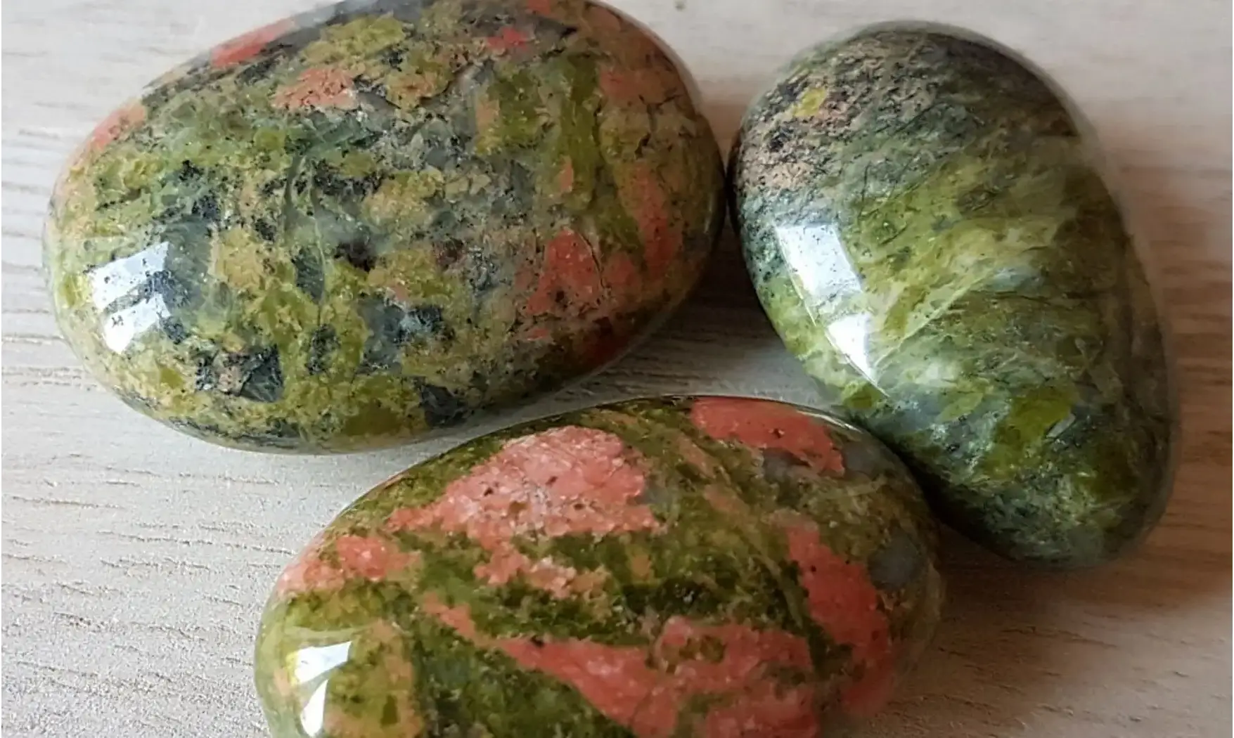 Unakite large tumbled stone