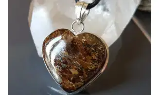 Bronzite pendentif & Argent