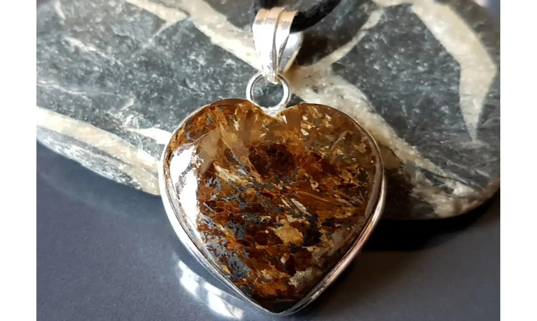 Bronzite pendentif & Argent