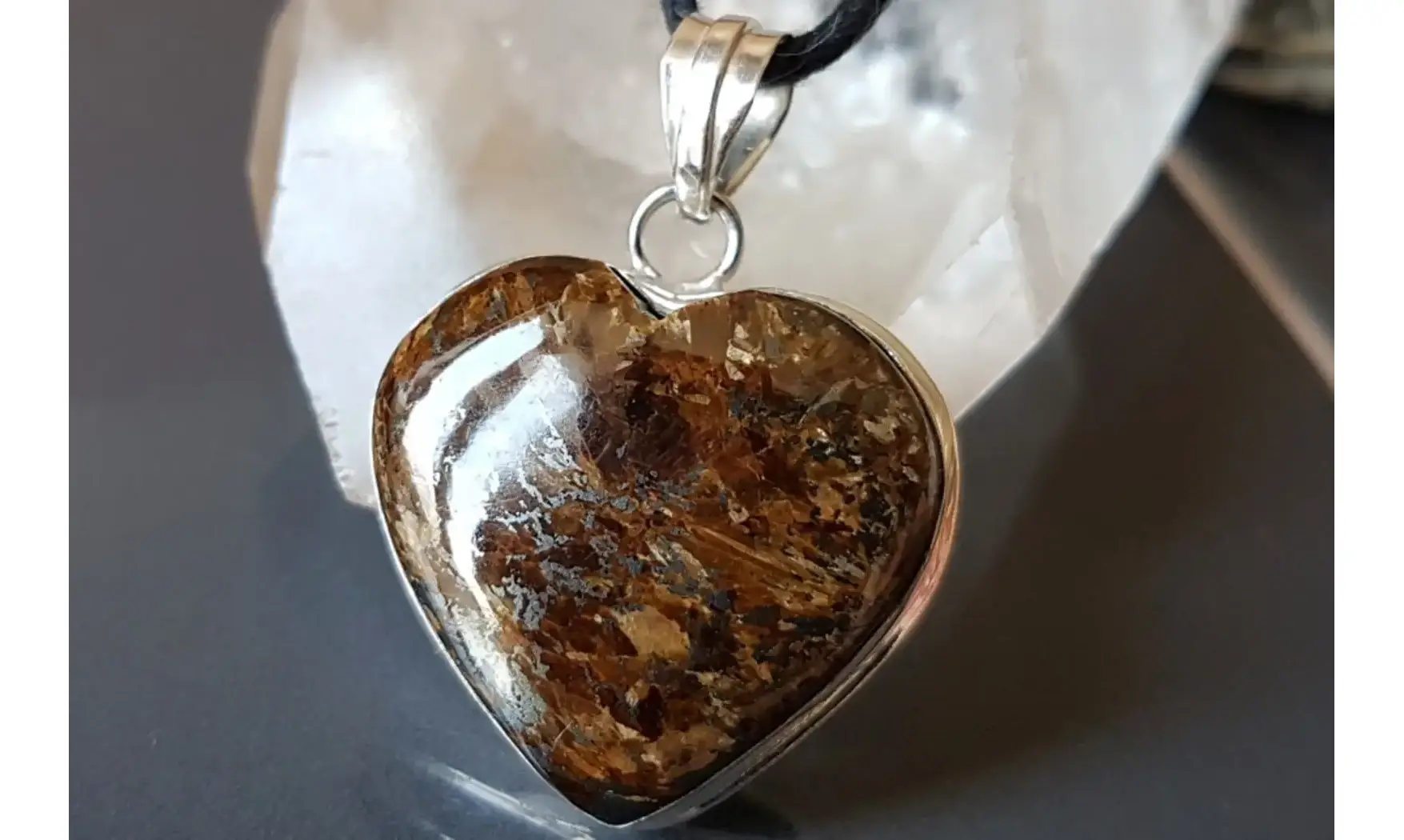 Bronzite pendentif & Argent