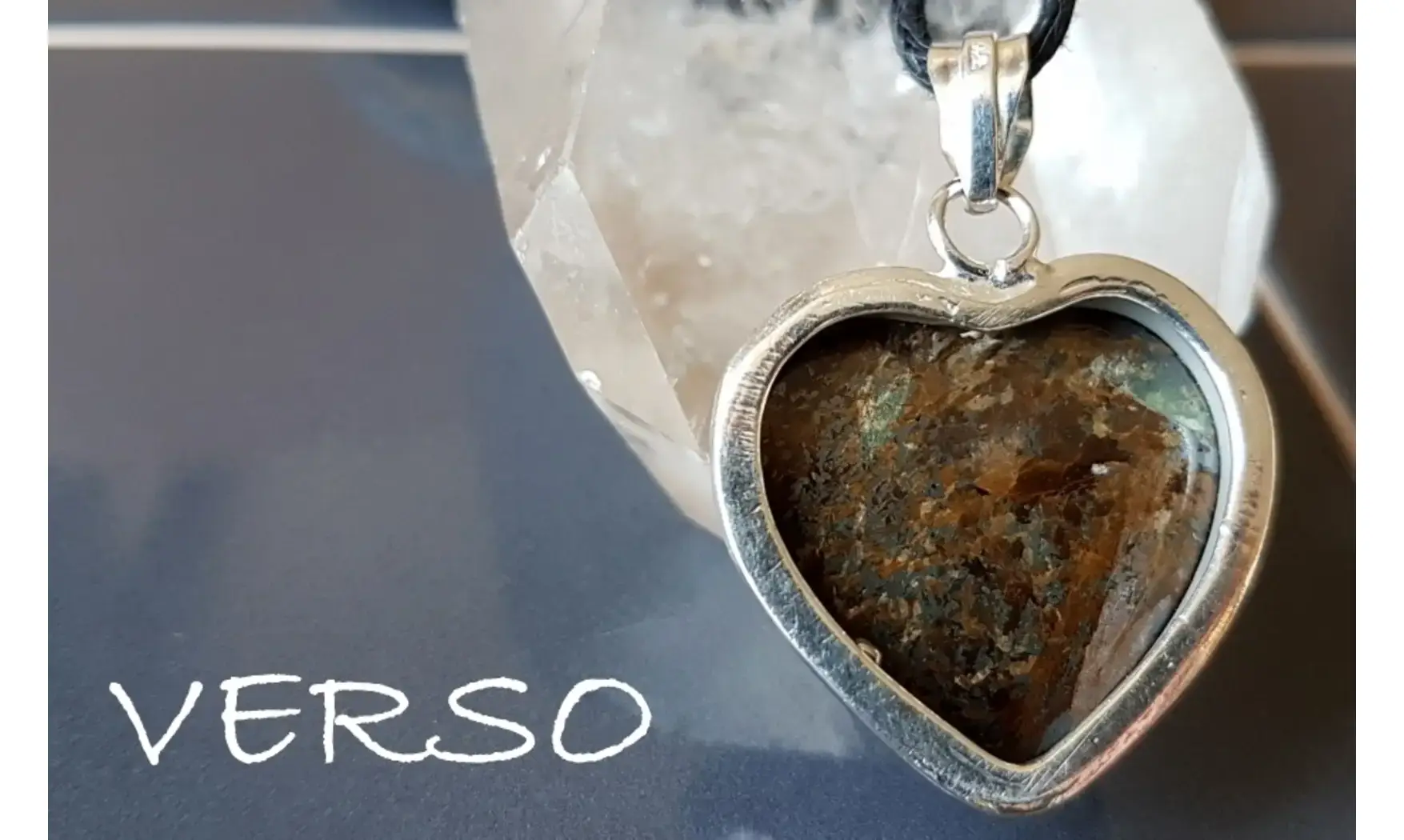 Bronzite pendentif & Argent