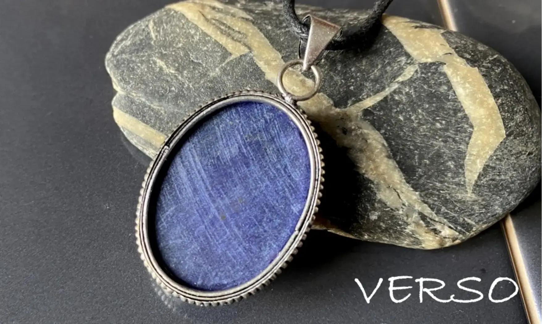 Lapis lazuli pendentif & Argent 6