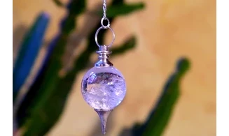 Rock Crystal Sphere Pendulum